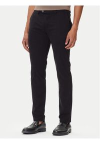Bugatti Spodnie materiałowe 4220 16224 Czarny Slim Fit. Kolor: czarny. Materiał: bawełna