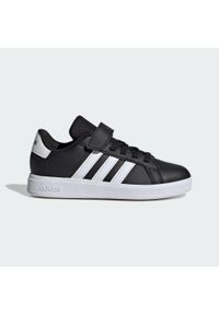 Adidas - Buty Grand Court 2.0 Kids. Zapięcie: pasek. Kolor: biały, wielokolorowy, czarny