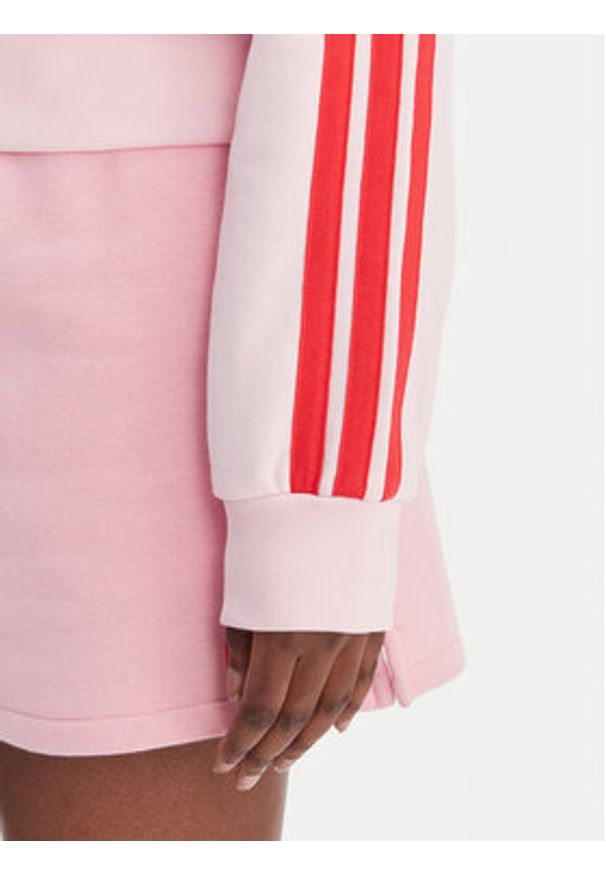 Adidas - adidas Bluza Essentials 3-Stripes KD4789 Różowy Regular Fit. Kolor: różowy. Materiał: syntetyk, bawełna