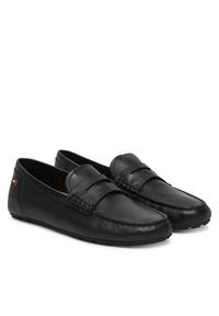 TOMMY HILFIGER - Tommy Hilfiger Mokasyny Flag Leather Driver Loafer FW0FW09350 Czarny. Kolor: czarny. Materiał: skóra #6