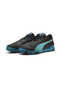 Puma - Halowe buty piłkarskie IBERO IV PUMA Black Aquatic Tropical Blue White Green. Kolor: biały, wielokolorowy, niebieski, czarny. Sport: piłka nożna