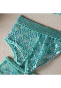 Intica - Komplet bielizny z delikatnych materiałów z ażurowymi detalami Cissy. Kolor: niebieski. Materiał: materiał. Wzór: ażurowy #5