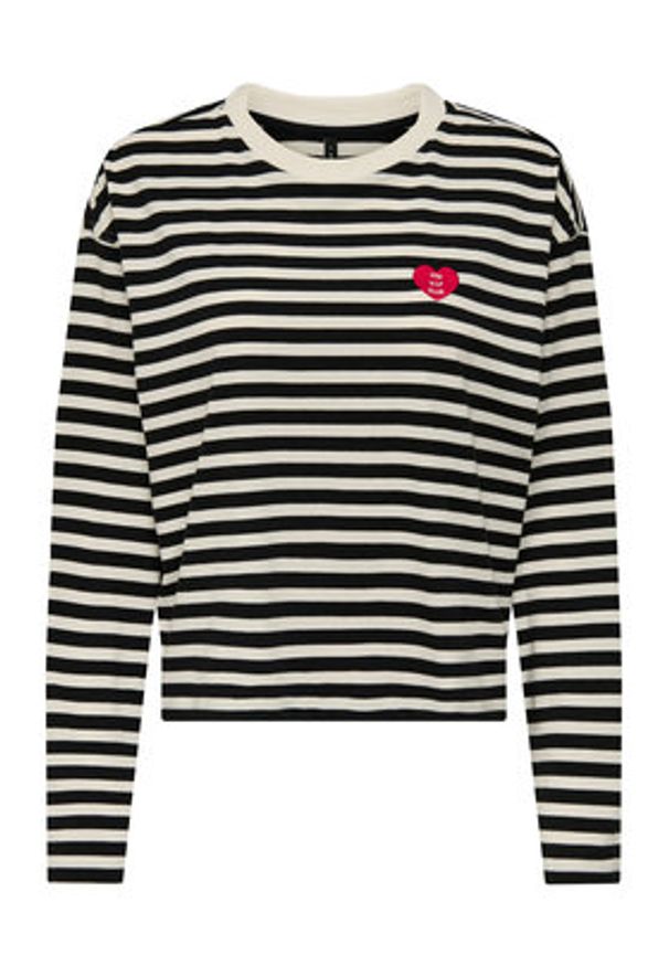 only - ONLY Bluzka Livina 15359682 Czarny Regular Fit. Kolor: czarny. Materiał: bawełna
