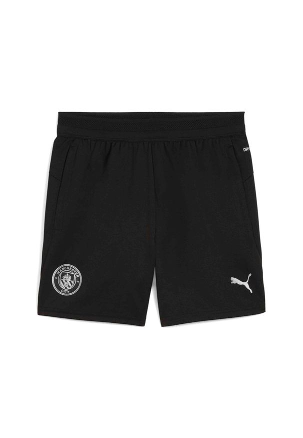 Puma - Krótka koszulka treningowa dla dzieci Manchester City 2025/26. Kolor: czarny. Długość: krótkie. Styl: młodzieżowy, sportowy