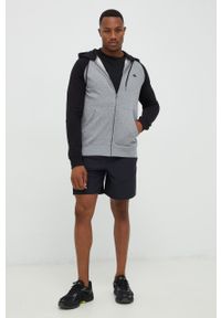 Quiksilver bluza męska kolor czarny z kapturem gładka. Okazja: na co dzień. Typ kołnierza: kaptur. Kolor: szary. Materiał: bawełna. Długość rękawa: raglanowy rękaw. Wzór: gładki. Styl: casual #2