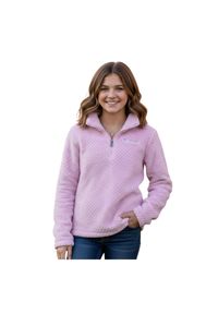 columbia - Bluza turystyczna dla dzieci Columbia Fire Side II Sherpa Half Zip. Kolor: różowy. Materiał: poliester. Sport: turystyka piesza #1