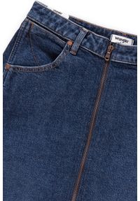 Wrangler - SPÓDNICA JEANSOWA WRANGLER HIGH ZIP SKIRT DEEP OCEAN W257WB86X 112128011. Materiał: jeans. Długość: długie. Styl: klasyczny #8