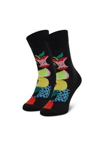 Happy-Socks - Happy Socks Skarpety wysokie unisex FRU01-9300 Czarny. Kolor: czarny. Materiał: materiał