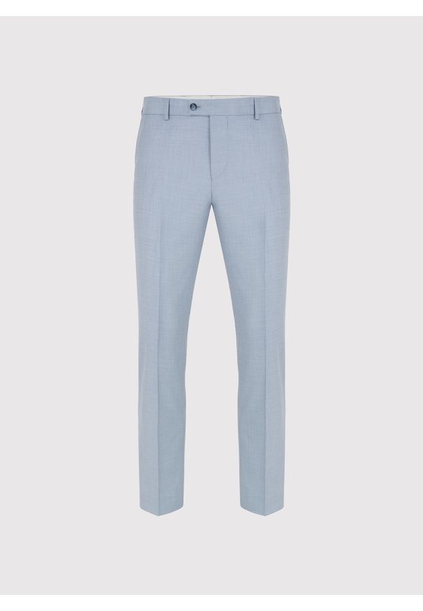 Pako Lorente - PAKO LORENTE – Jasnoniebieskie spodnie ganiturowe. Kolor: niebieski. Materiał: poliester, wiskoza. Wzór: gładki. Styl: elegancki, młodzieżowy