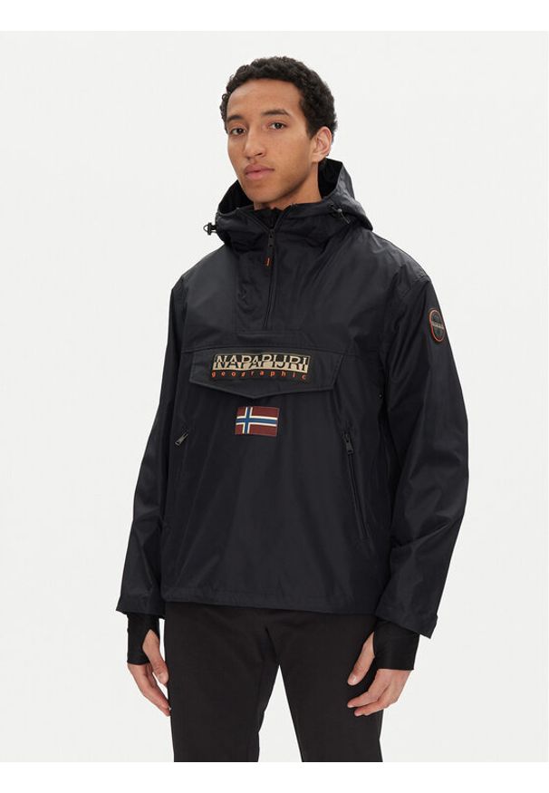 Napapijri Kurtka anorak Rainforest Next Sum NP0A4ILW Czarny Loose Fit. Kolor: czarny. Materiał: syntetyk