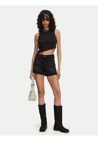 G-Star RAW - G-Star Raw Szorty jeansowe Judee D23211-D933 Czarny Boyfriend Fit. Kolor: czarny. Materiał: bawełna #4