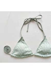 Intica - Strój kąpielowy prążkowany na plażę i basen Jerry. Kolor: zielony. Materiał: prążkowany #4