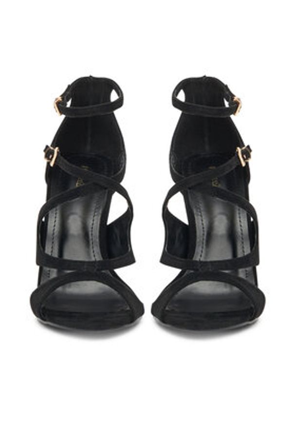 DeeZee Sandały LB0520-01 Czarny. Kolor: czarny. Materiał: materiał