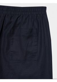 outhorn - Spodnie tkaninowe z lnem męskie - granatowe. Kolor: niebieski. Materiał: tkanina, len #5