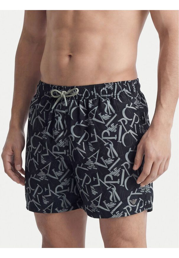 Emporio Armani Szorty kąpielowe EM000583 AF20440 FC099 Czarny. Kolor: czarny. Materiał: syntetyk