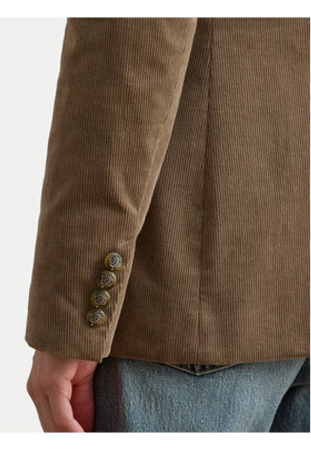 Lauren Ralph Lauren - LAUREN RALPH LAUREN Marynarka 200956574003 Beżowy Regular Fit. Kolor: beżowy. Materiał: bawełna