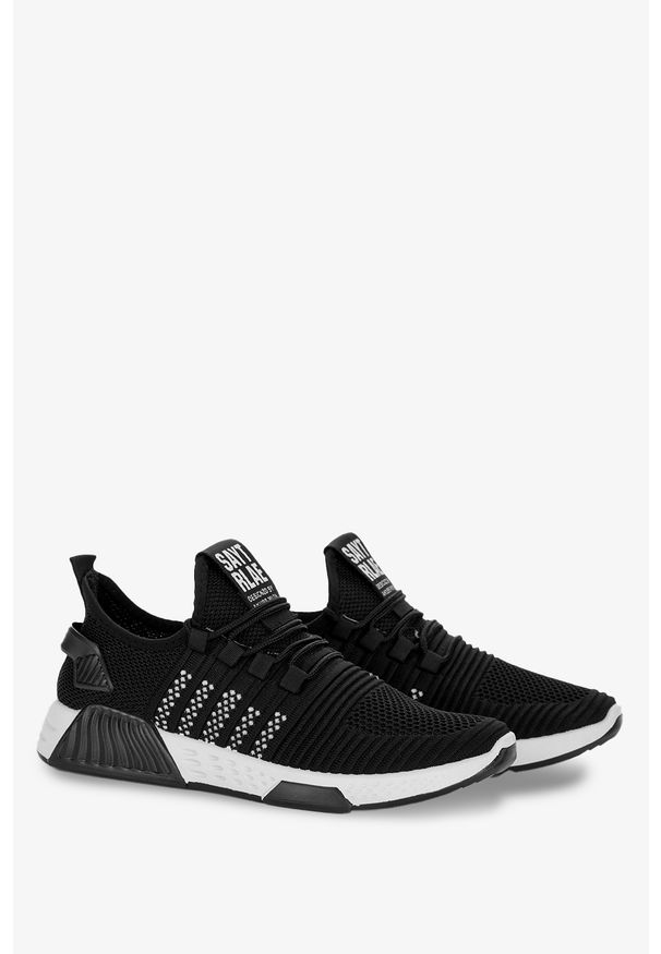 Casu - Czarne buty sportowe sznurowane casu 37-4-21-b. Kolor: czarny