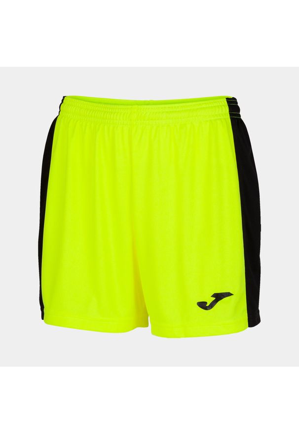 Szorty do biegania damskie Joma Maxi. Kolor: czarny, wielokolorowy, żółty. Materiał: poliester. Sport: bieganie