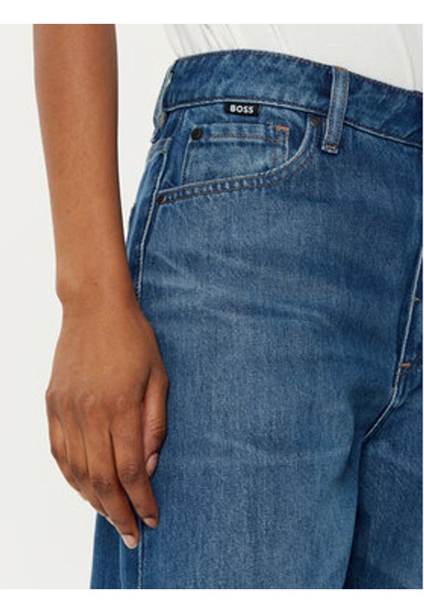 BOSS Jeansy Crossroad Super 50522849 Niebieski Boyfriend Fit. Kolor: niebieski