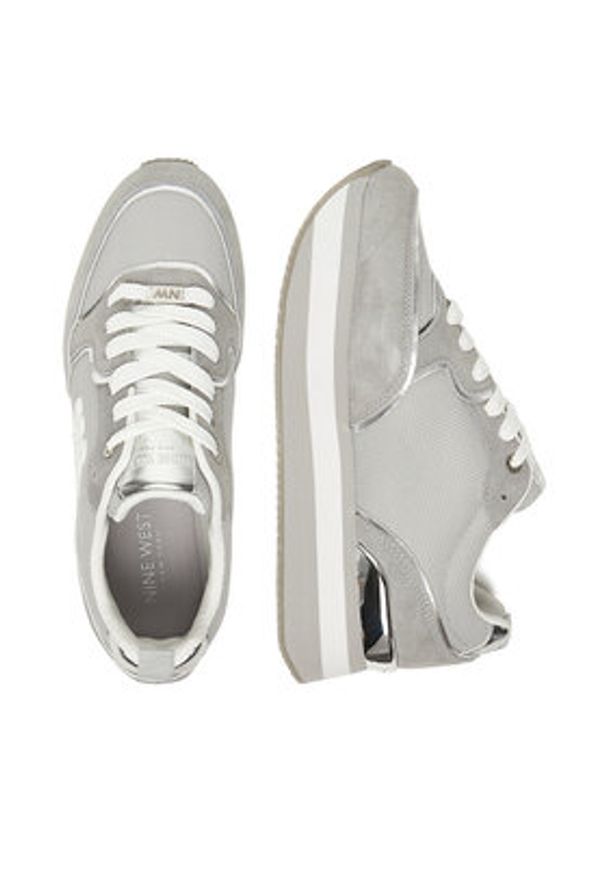 Nine West Sneakersy SS25-3C093 Srebrny. Kolor: srebrny. Materiał: materiał