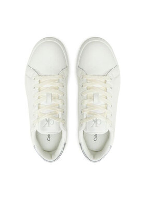 Calvin Klein Jeans Sneakersy Classic Cupsole Low Ohb YW0YW01799 Biały. Kolor: biały. Materiał: skóra