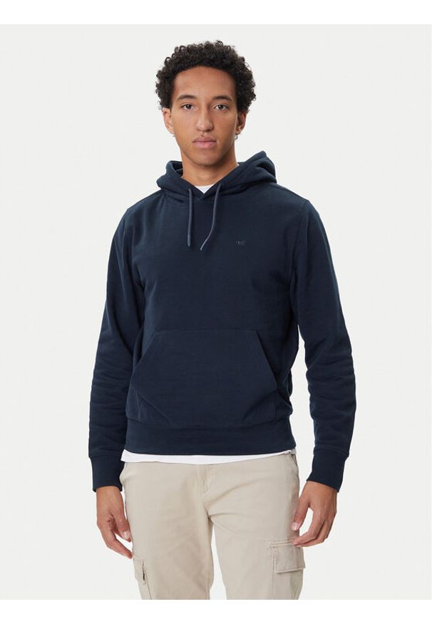 Mustang Bluza Bronson 1016966 Granatowy Regular Fit. Kolor: niebieski. Materiał: bawełna