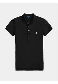 Polo Ralph Lauren Polo 211870245005 Czarny Slim Fit. Typ kołnierza: polo. Kolor: czarny. Materiał: bawełna