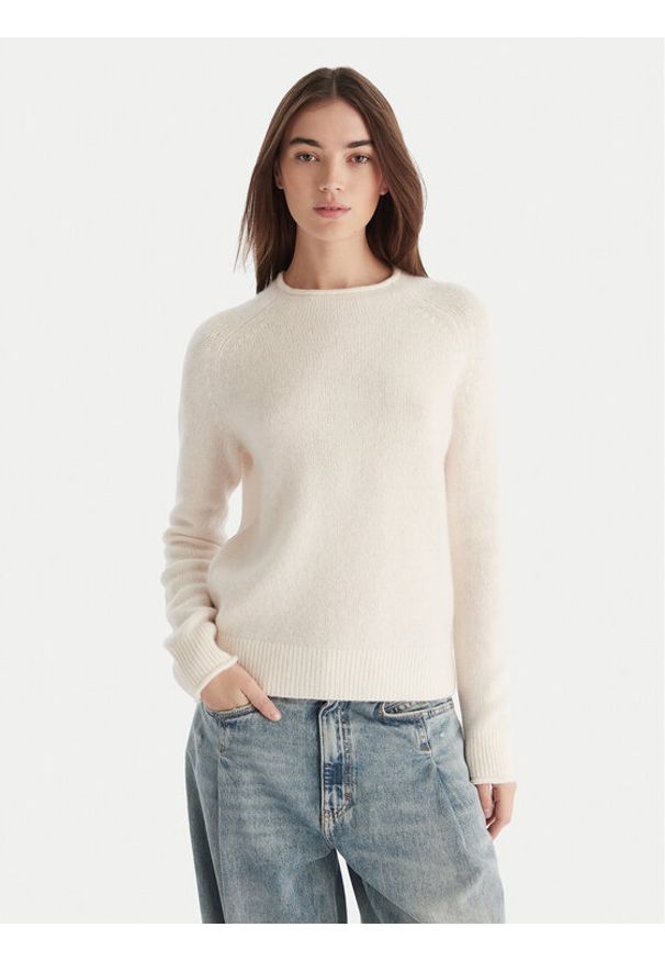 BOSS Sweter C_Fesperanasy 50548930 Beżowy Regular Fit. Kolor: beżowy. Materiał: wełna