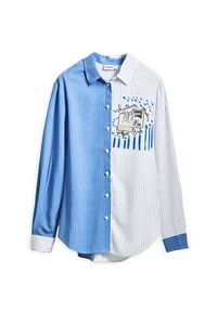 Desigual Koszula A Perfect Ride 25SWCW36 Niebieski Regular Fit. Kolor: niebieski. Materiał: wiskoza #5