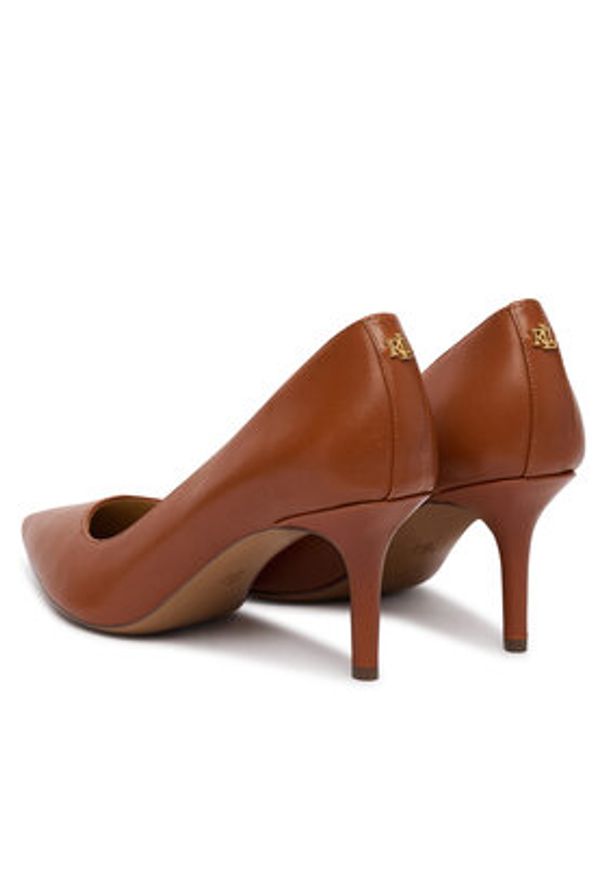 Lauren Ralph Lauren - LAUREN RALPH LAUREN Szpilki 802P09031002 Brązowy. Kolor: brązowy. Materiał: skóra. Obcas: na szpilce