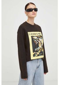 Resume - Résumé longsleeve bawełniany kolor czarny. Kolor: czarny. Materiał: bawełna. Długość rękawa: długi rękaw. Wzór: nadruk. Styl: klasyczny #1