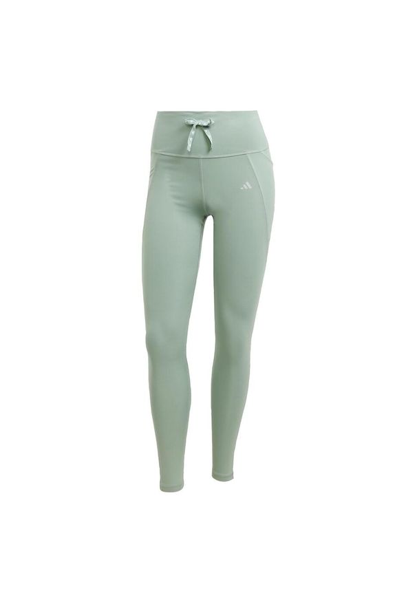 Adidas - Legginsy Running Essentials. Kolor: zielony. Materiał: materiał. Sport: bieganie