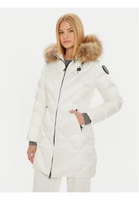 Blauer Płaszcz zimowy 24WBLDK03052 Biały Regular Fit. Kolor: biały. Materiał: syntetyk. Sezon: zima