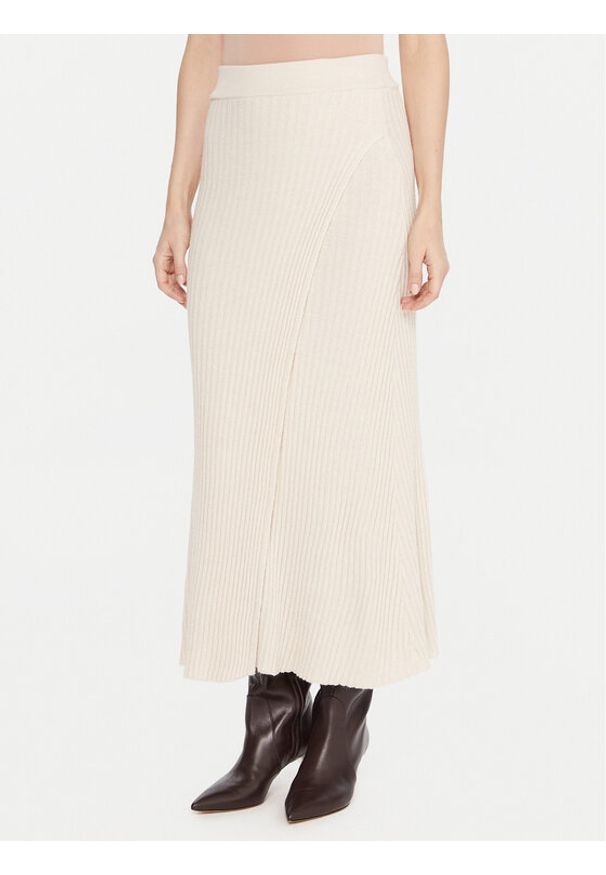 Kontatto Spódnica maxi 3M0955C Écru Regular Fit. Materiał: syntetyk
