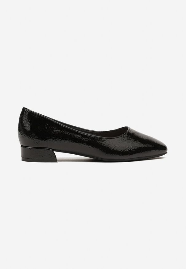 Renee - Czarne Czółenka Lakierowane Vices z Wkładką ze Skóry Naturalnej Naliorelle. Okazja: na co dzień. Kolor: czarny. Materiał: lakier, skóra. Styl: casual, elegancki