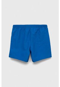 Calvin Klein Jeans szorty kąpielowe dziecięce kolor niebieski. Kolor: niebieski. Materiał: poliester, materiał. Wzór: nadruk #2