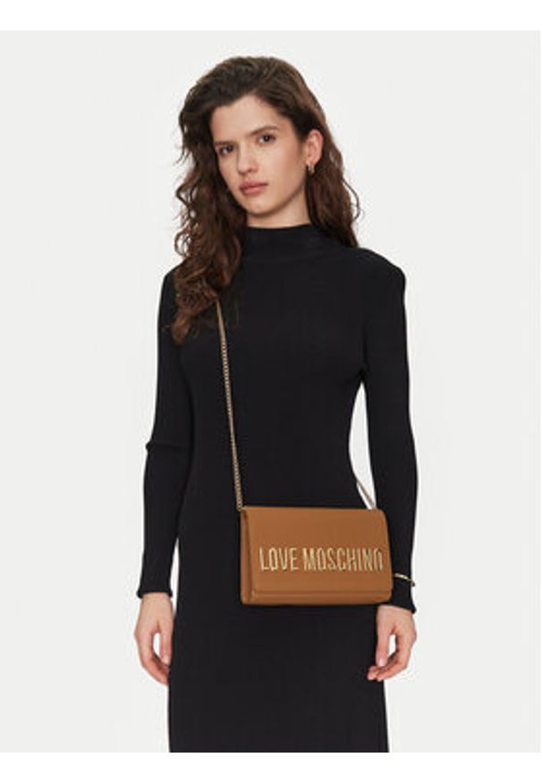 Love Moschino - LOVE MOSCHINO Torebka JC4103PP1MKD0201 Brązowy. Kolor: brązowy. Materiał: skórzane