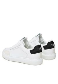 Calvin Klein Jeans Sneakersy Casual Cupsole YM0YM00670 Biały. Okazja: na co dzień. Kolor: biały. Materiał: skóra #4