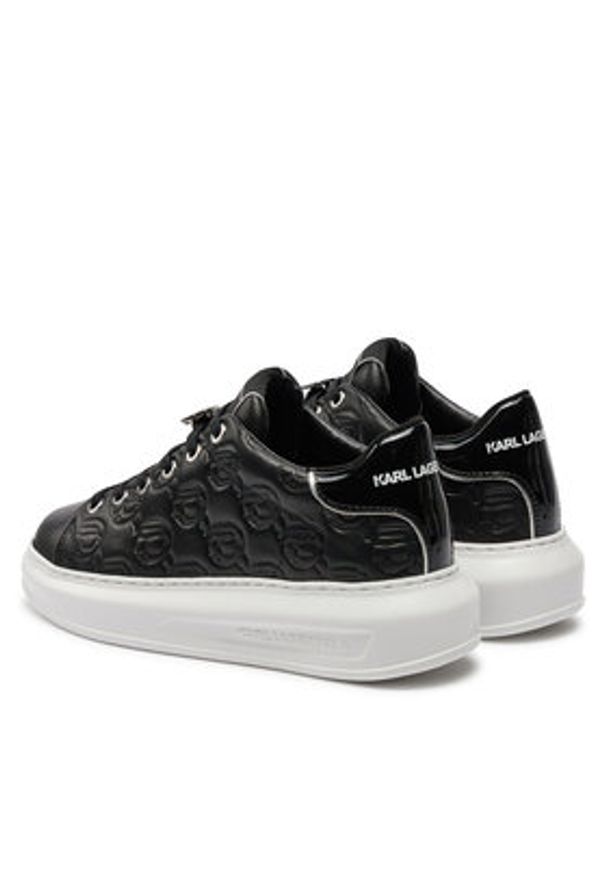 Karl Lagerfeld - KARL LAGERFELD Sneakersy KL62523F Czarny. Kolor: czarny. Materiał: skóra