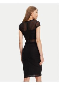 Guess Sukienka koktajlowa W5YK66 KBAH2 Czarny Regular Fit. Kolor: czarny. Materiał: syntetyk. Styl: wizytowy
