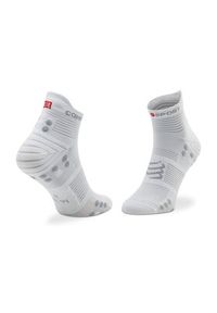 Compressport Skarpety wysokie unisex Pro Racing Socks V4.0 Run Low XU00047B_010 Biały. Kolor: biały. Materiał: materiał