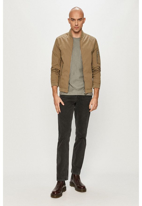 Jack & Jones - Kurtka bomber. Okazja: na co dzień. Kolor: zielony. Styl: casual