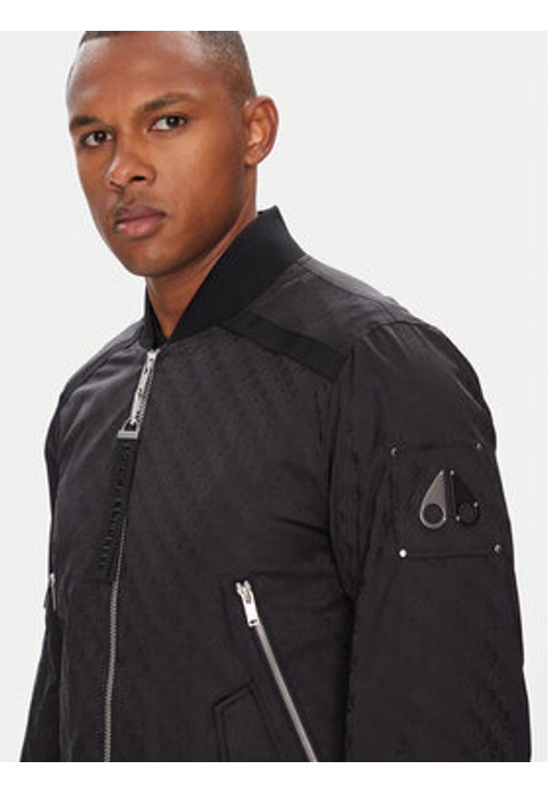 Moose Knuckles Kurtka bomber Courville M14MB003H Czarny Regular Fit. Kolor: czarny. Materiał: syntetyk