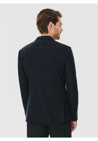 Pako Lorente - PAKO LORENTE – Granatowa dwurzędowa marynarka męska. Okazja: na co dzień. Kolor: niebieski, czarny. Materiał: poliester, wiskoza, elastan. Wzór: gładki. Styl: casual #6