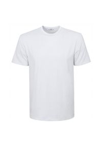 Koszulka Męska (T-Shirt) - Pako Jeans - Domieszka Elastanu, Biała. Okazja: na co dzień. Kolor: biały. Materiał: bawełna, elastan. Styl: casual