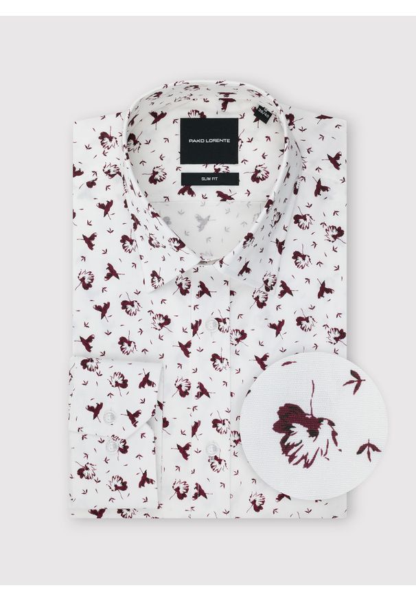 Pako Lorente - PAKO LORENTE – Koszula męska we wzór. Materiał: elastan, bawełna. Długość rękawa: długi rękaw. Długość: długie