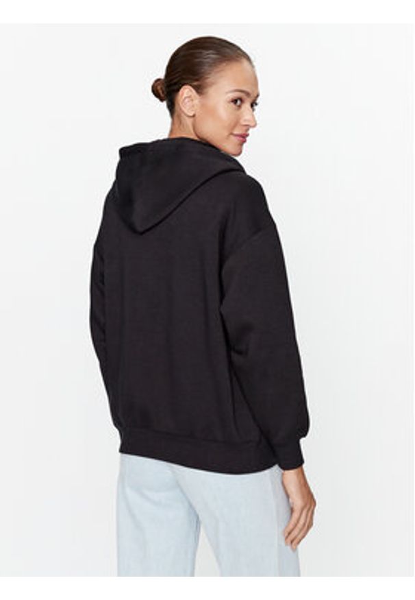 Champion Bluza Hooded Half Zip Sweatshirt 116581 Czarny Oversize. Kolor: czarny. Materiał: syntetyk