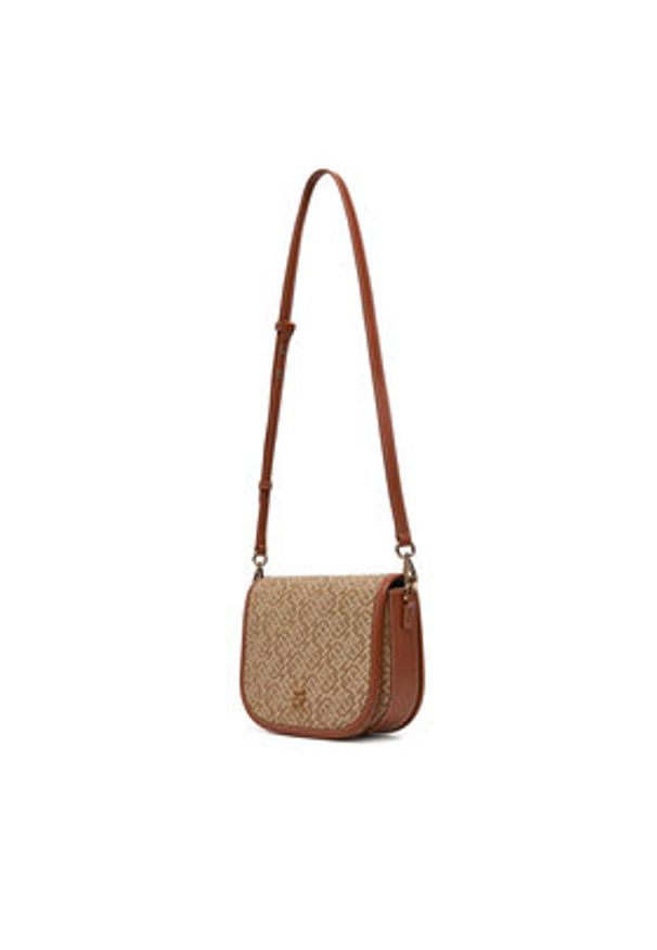 TOMMY HILFIGER - Tommy Hilfiger Torebka Th Monoplay Leather Saddle Bag AW0AW17414 Brązowy. Kolor: brązowy. Materiał: skórzane