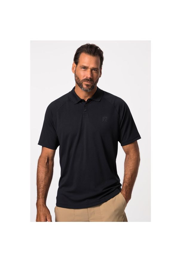 JAY-PI - Męska Koszulka polo outdoorowa rękaw raglanowy 1/2 QuickDry. Typ kołnierza: polo. Kolekcja: plus size. Kolor: niebieski. Materiał: poliester, materiał. Długość rękawa: raglanowy rękaw