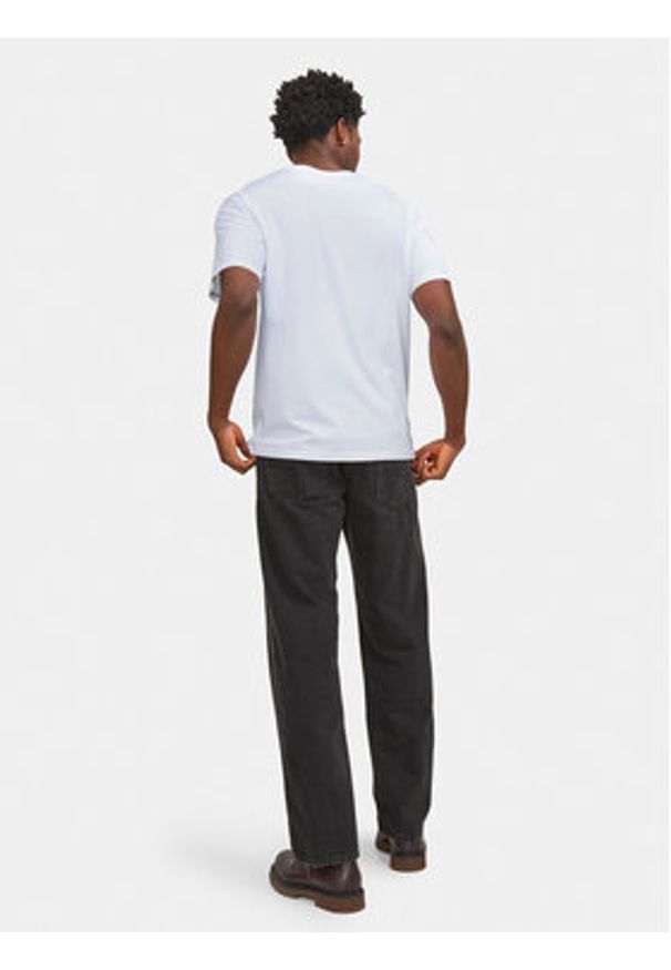 Jack & Jones T-Shirt Paulos 12245087 Biały Standard Fit. Kolor: biały. Materiał: bawełna